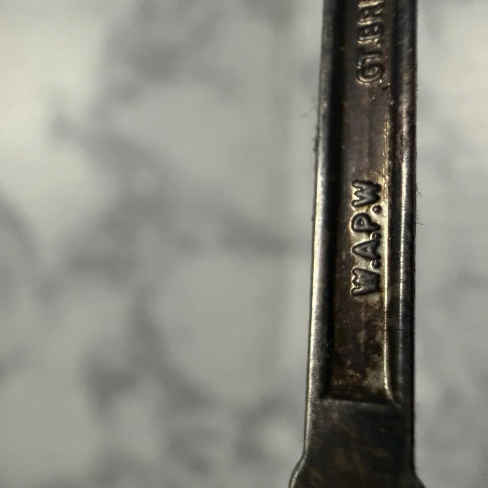 Vintage White Kitty Cat In A Basket W.A.P.W. Silver-Plated Souvenir Mini Spoon